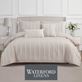 Demeter Neutral Herringbone Stripe Comforter Set Luxury Bedding by Waterford Linens Thumbnail Image