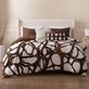 Toffee Reversible Warm Brown Modern Abstract 5 pc Comforter Bed Set Thumbnail Image