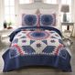 Bluefield Star Red White and Blue Americana Style Mini Quilt Set Bedding by Donna Sharp Thumbnail Image