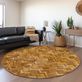 Geometric Illusion Abstract Machine Washable Indoor Outdoor Round Rug Thumbnail Image