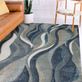 Forever Flowing Abstract Wave Design Area Rugs Thumbnail Image