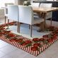 Red Apple Border Machine Washable Kitchen Dining Indoor Outdoor Fruit Rugs Thumbnail Image
