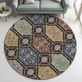 Medallion Muse Machine Washable Indoor Outdoor Round Rugs Thumbnail Image