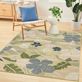 Evette Pale Green Tropical Floral Palm Leaf Indoor Outdoor Rugs Thumbnail Image