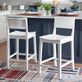 Johannes White Wood Counter or Bar Stool Set of 2 Thumbnail Image
