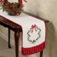 Holly Wreath Table Runner Ivory 14 x 72 Thumbnail Image