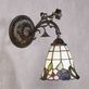 Shyla Stained Glass Wall Sconce Burnished Bronze Thumbnail Image