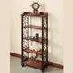 Ashburn Regal Walnut Wooden and Metal 5 Tier Floor Shelf Thumbnail Image