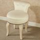 Saraphina Upholstered Vanity Chair with Ivory Legs Thumbnail Image