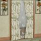 Butterfly Eden Tailored Curtain Pair Eggshell Image