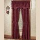 Camelot Burgundy Damask Scalloped Valance Window Treatment Thumbnail Image