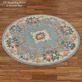 Serena Aubusson II Floral Wool Round Rugs Thumbnail Image