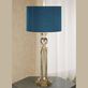 Everston Aged Gold Table Lamp with Sapphire Shade Thumbnail Image