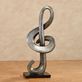 Tandie Silver Black Treble Clef Music Table Sculpture Thumbnail Image