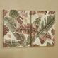 Tropical Palm Leaves Beaded Diptych Canvas Wall Art Set Thumbnail Image