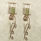 Nico Antique Gold Hurricane Wall Sconce Pair Thumbnail Image
