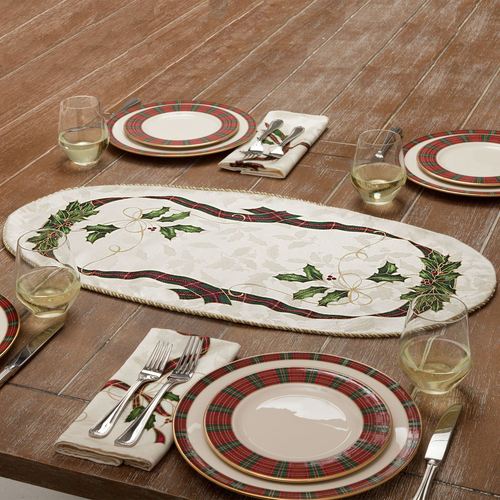 K11141【USA LENOX レノックス】HOLIDAY ホリデー オーバルプラター 幅 