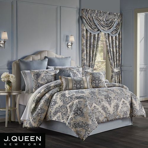 Glendale Damask Comforter Bedding by J 