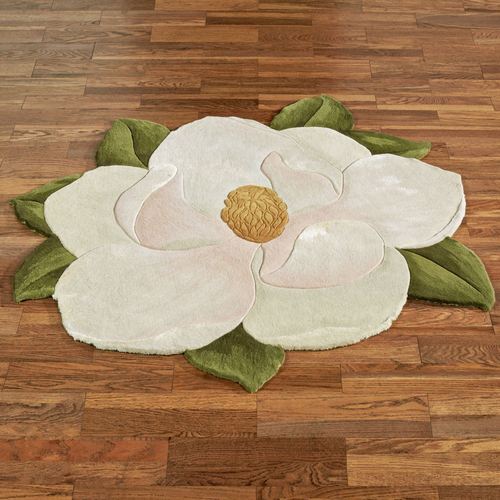 Carreen Magnolia Flower Shaped Rugs
