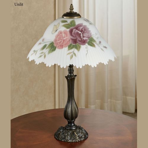 Brinley Floral Table Lamp Bronze Each with LED Bulb Thumbnail Image