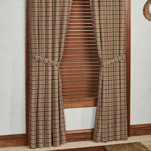 Wyatt Tailored Curtain Pair Multi Earth 80 x 84 Thumbnail Image