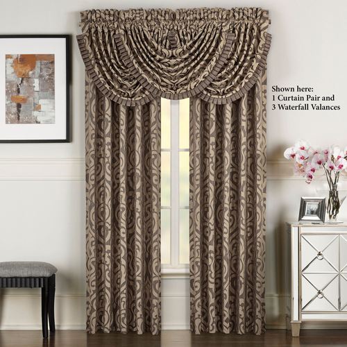 Astoria Scroll Damask Comforter Set Coffee Thumbnail Image