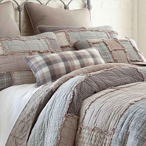 Smoky Cobblestone Patchwork Quilt Dark Gray Thumbnail Image