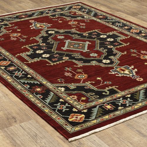Jude Deep Red Persian Style Area Rugs