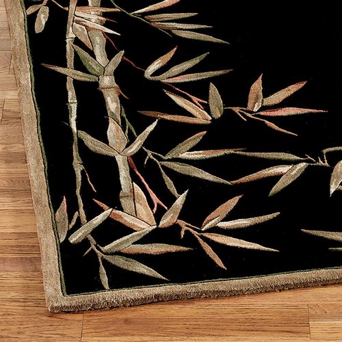 Bamboo Rug Runner Black 2'6