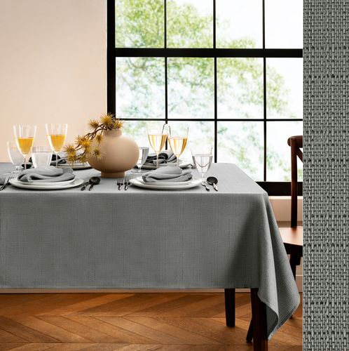 Marlie Stain Resistant Textured Rectangle Tablecloth and Table Linens