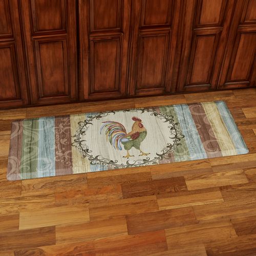 Achim Tuscany Lattice Grape Vine Memory Foam Anti-Fatigue Kitchen Mat, 18x30 Inches, Multi-Color