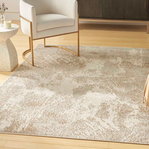 Angelica Light Cream Abstract Area Rugs