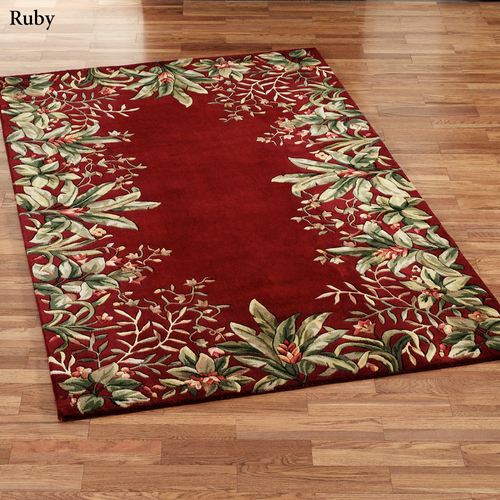 Tropical Border Area Rug Thumbnail Image