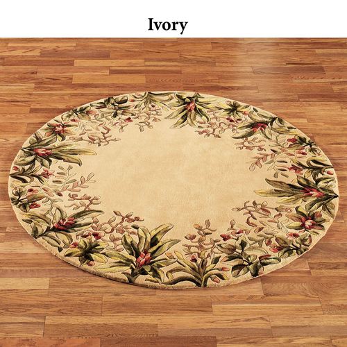 Tropical Border Round Rug Thumbnail Image