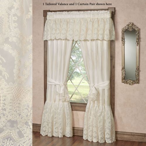 Cameo Lace Grande Bedspread Pearl Thumbnail Image