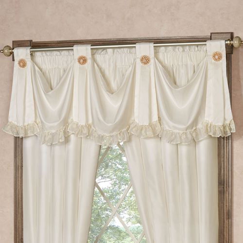Cameo Lace Swag Valance Pearl 72 x 20 Thumbnail Image