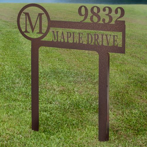 Crawford Address Yard Stake Sign