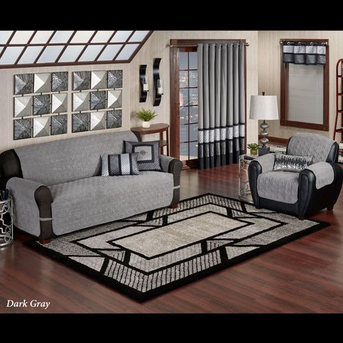 Omega Pleated Pillow Dark Gray Rectangle Thumbnail Image