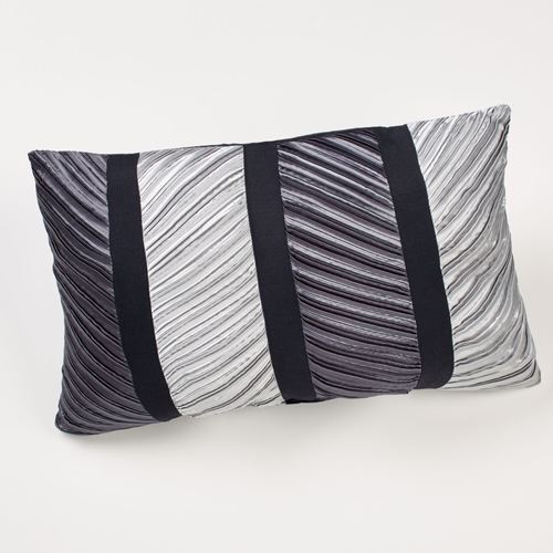 Omega Pleated Pillow Dark Gray Rectangle Thumbnail Image