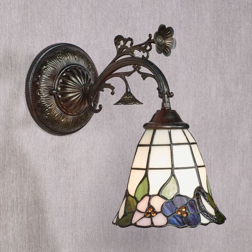 Shyla Stained Glass Wall Sconce Burnished Bronze Thumbnail Image