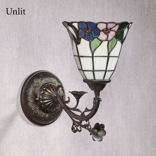 Shyla Stained Glass Wall Sconce Burnished Bronze Thumbnail Image