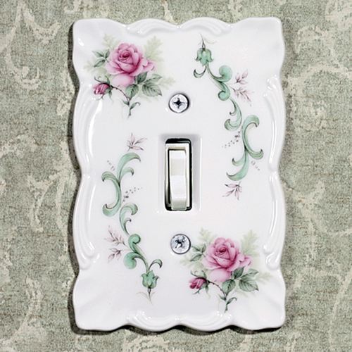 Rose Porcelain Single Switch Thumbnail Image