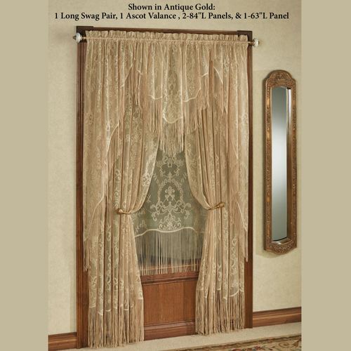 Queens Lace Long Swag Valance Pair 56 x 63 Thumbnail Image