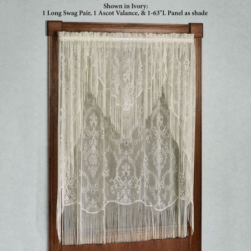 Queens Lace Long Swag Valance Pair 56 x 63 Thumbnail Image