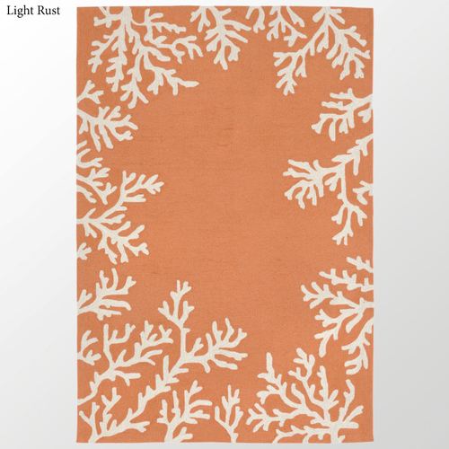 Coral Border Rectangle Rug Thumbnail Image