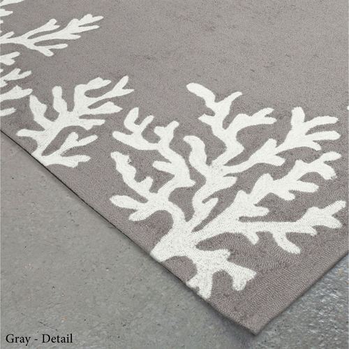 Coral Border Rectangle Rug Thumbnail Image