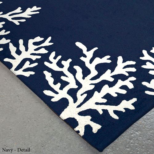 Coral Border Rectangle Rug Thumbnail Image