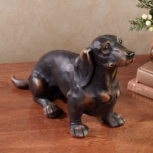 Morning Walk Dachshund Sculpture Black Thumbnail Image