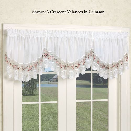Vintage Embroidered Crescent Valance 58 x 18 Thumbnail Image