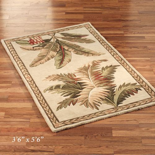 Tropical Retreat Round Rug Ivory Thumbnail Image